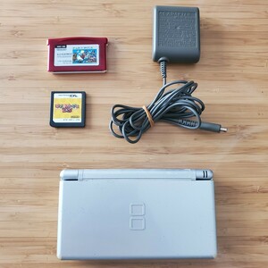 1円スタート！ DS ニンテンドーDS Lite 本体 アダプター スーパーマリオブラザーズ・マリオパーティDSおまけ 送料230円