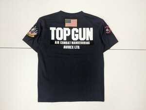 13．AVIREX アヴィレックス 6123462 TOP GUN PATCH&PRINT T-SHIRT トップガン パッチ&プリントTシャツ メンズMダークネイビー x210