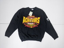 8．未使用品 阪神タイガース タグ付 ACHIEVERS TIGERS 2003年 メモリアル トレーナー スウェットシャツ 77 HOSHINO クロ メンズM～L y301_画像1