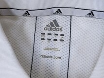 20．2点 adidas アディダス ジャージ素材 メッシュ半袖ポロシャツ ハーフパンツ ショートパンツ メンズL 白黒 トレーニングウェア x403_画像3