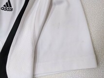 20．2点 adidas アディダス ジャージ素材 メッシュ半袖ポロシャツ ハーフパンツ ショートパンツ メンズL 白黒 トレーニングウェア x403_画像8
