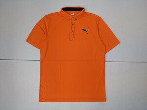 5．大きいサイズ プーマゴルフ PUMA GOLF 速乾 半袖ポロシャツ ゴルフウェア メンズ3XL オレンジ黒 x404