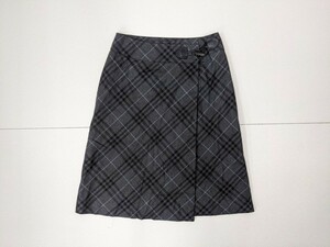 2. made in Japan Burberry London BURBERRY LONDON stretch entering nova check pattern skirt three . association lady's 38 dark gray black x408