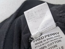 13．英国製 フレッドペリー FRED PERRY 鹿の子 リブライン 半袖ポロシャツ イングランド製 101㎝ 40”　黒グレーピンク x406_画像5