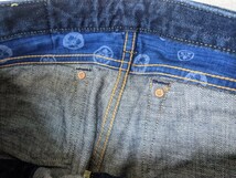 17．日本製 桃太郎ジーンズ MOMOTARO JEANS 赤耳デニムジーンズ 隠しリベット W29 ネイビー y409_画像9