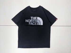 4．ノースフェイス NORTH FACE NT32037 ショートスリーブ ロゴティー 半袖 ハーフドーム デカロゴ ＴシャツアウトドアメンズＭ黒グレーx501