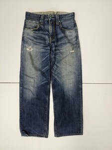 11..hige08 год производства Levi's 00s LEVI'S 503 повреждение обработка sinchi задний Denim джинсы брюки W30L33 темно-синий y202