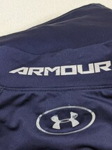 12．アンダーアーマー UA headgear 速乾 長袖モックネックアンダーウェア インナーシャツ トレーニング メンズMDネイビーグレー x202_画像2