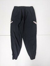 5．adidas 80s デサント製 ヴィンテージ アディダス レトロ ジャージ トラック ジョガー パンツ 90s メンズM 黒x307_画像2