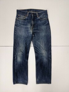 4．日本製 05年製 リーバイス 00s LEVI'S 505‐03 デニムジーンズ アメカジ W30L34　ネイビー　y308