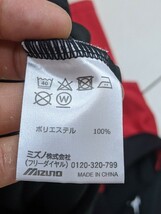 2．ミズノ MIZUNO 速乾 2点 セット ジャージ MCライン バイカラー ポロシャツ ハーフパンツ トレーニングウェア上下 メンズL 黒赤 x404_画像5