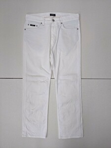 7．ヒューゴボス HUGO BOSS DELAWARE SLIM FIT ホワイトデニム ジーンズ 30/34 白y409