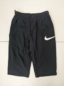 13.NIKE Nike DRI-FIT кромка большой swoshu Logo скорость . шорты укороченные брюки мужской XL чёрный белый x408