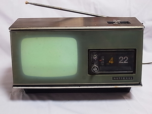  excellent old thing Vintage transistor tv National model TR602D reproduction base 