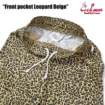 Lサイズ COOKMAN レオパード フロントポケット クックマン シェフショートパンツ Chef Pants Short Front pocket Leopard Beige_画像6