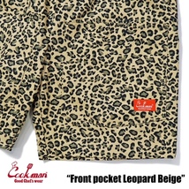 Lサイズ COOKMAN レオパード フロントポケット クックマン シェフショートパンツ Chef Pants Short Front pocket Leopard Beige_画像4