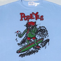 XLサイズ POPEYES ポップアイズ ICE FINK EASY S/S Tシャツ サックス ホットロッド_画像2