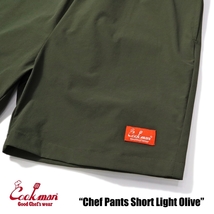 Lサイズ COOKMAN クックマン シェフショートパンツ ストレッチ オリーブ Chef Pants Short Light Olive_画像9