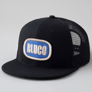 BLUCO スナップバック ワッペン メッシュキャップ ブルコ 6PANEL MESH CAP -Patch- ブラック