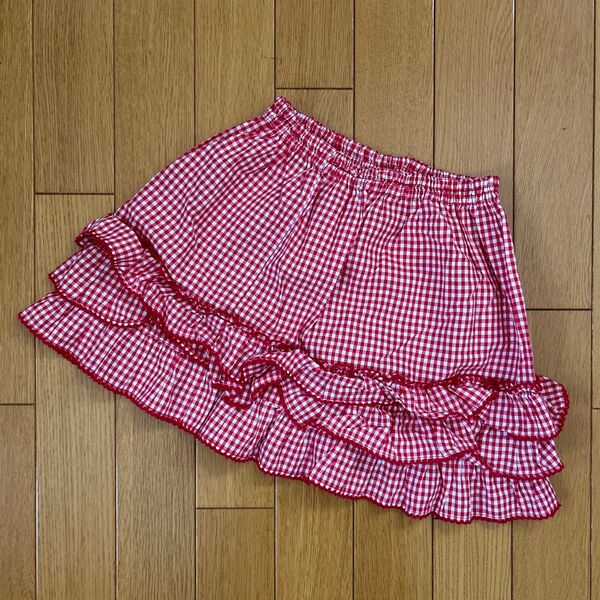 Shirle Temple ギンガムチェックフリルスカート 130cm