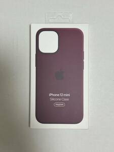 Apple original iPhone 12 mini silicon case new goods plum 