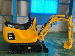 Komatsu★PC01-1A★506hours★360kgクラス★軽トラ積載可能★パターン変更可能★microショベル、Mini油圧ショベル、中古Mini Excavator、綺麗