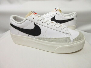 NIKE WMNS BLAZER LOW PLATFORM 23.5cm ナイキ ウィメンズ ブレザーロー プラットフォーム 厚底スニーカー レディース ホワイト ブラック