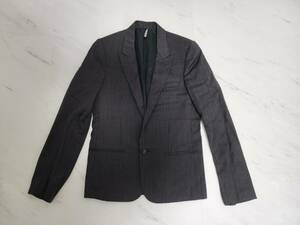 [ rare ]2005 year SS Eddie period Dior Homme stripe pattern tube jacket 46 black / Dior Homme black men's suit white 