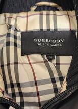 【レア】バーバリーブラックレーベル ダウンジャケット M チェック柄 グースダウン / BURBERRY BLACK LABEL 黒 白 ホワイト メンズ_画像3