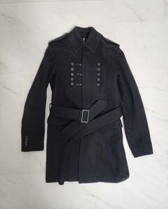 【レア】2006年AW エディ期 ディオールオム ナポレオン ウール コート 46 / Dior Homme ブラック 黒 メンズ