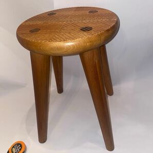 クルミ丸椅子 クルミスツール 丸椅子 4本脚 インテリア 家具 木製スツール クルミ材 椅子