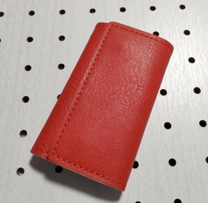  free shipping key case red red . leather made light weight 