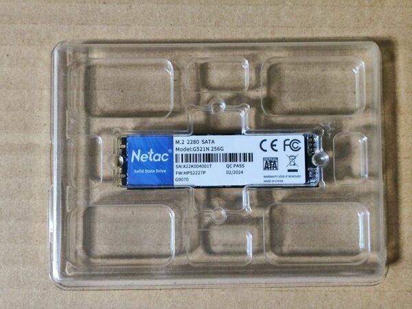 Netac M.2 SATA SSD 256GB 未開封品