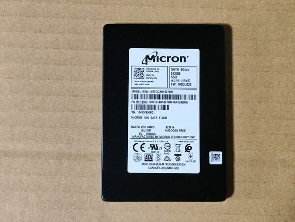 Micron SATA SSD 512GB 