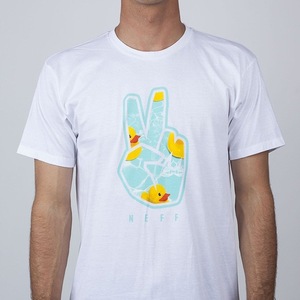 ネフ PEEACE OUT TEE [サイズ：S] [カラー：WHITE×TURQ REDUCK] #18P29002 NEFF