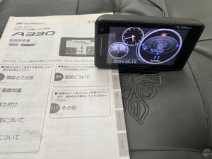 ユピテル レーダー探知機 A330 送料込GPS SUPER CAT 大画面3.6インチ 静電式タッチパネル みちびき ガリレオ衛星 シガー電源 アラートCG