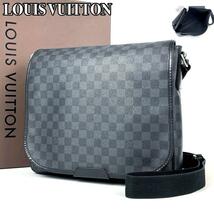 極美品 LOUIS VUITTON ルイヴィトン ダニエルMM ダミエグラフィット N58029 ショルダーバッグ メッセンジャー ビジネス 男女兼用 レザー 黒_画像1