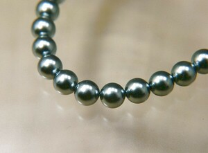  free shipping * formal .!. pearl large grain 8mm necklace ( black )