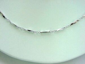  free shipping [ jewelry feeling ] magnetic necklace [ cut . silver color ]