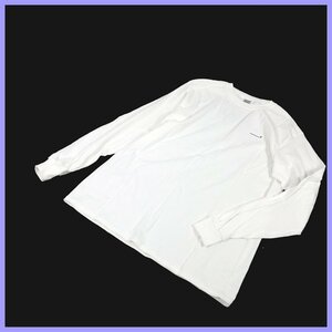 ▽★GILDAN◆男女兼用◆長袖ロゴTシャツ◆ロンT◆Mサイズ◆ホワイト◆美品◆