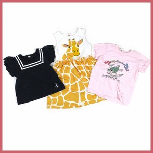 ▲▽女の子向け子供服3点セット♪サイズ90相当♪ワンピース×Tシャツ×ノースリーブ♪アニマル柄など