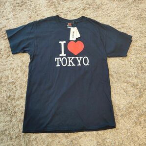 ネイビー Tシャツ I LOVE TOKYO アイ ラブ トウキョウ Lサイズ