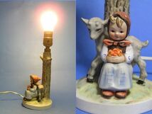 ◎ドイツ製 フンメル人形 電気スタンド 「女の子」Goebel◎希少_画像1