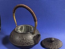 ◎鉄瓶 銅提手 急須 茶道具 鋳鉄製 1.41kg◎新品a04_画像2