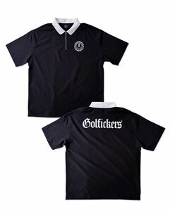 Golfickers Half Zip Shirts ハーフジップ シャツBLACK sizeM