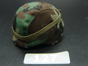 [ ash 127 ]1/6 doll parts : Manufacturers un- details US camouflage with cover helmet [ long-term storage * junk treatment goods ]