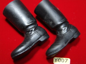 [ small yellow 007 ]1/6 doll parts : Manufacturers un- details military style boots ( empty . type )[ long-term storage * junk treatment goods ]