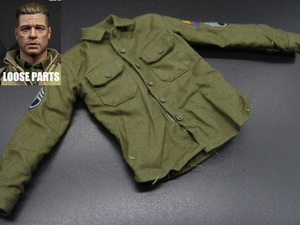 【 FURY 】1/6ドールパーツ： Facepool製：WWII アメリカ陸軍 戦闘シャツ（師団パッチ・階級章付き）