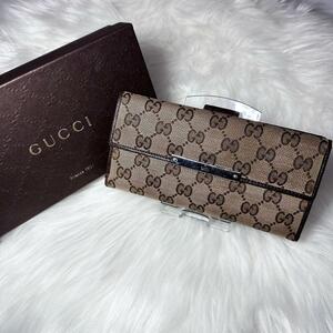 GUCCI 長財布 ダブルホック 112715 GGキャンバス