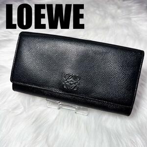 美品 LOEWE ロエベ アナグラム レザー 長財布